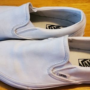 Vans, white slip on